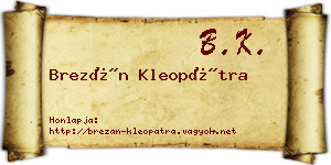 Brezán Kleopátra névjegykártya